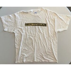 VTG Y2K Deal or No Deal Game‎ Show Lottery Promo T-Shirt Mens XL White Cotton